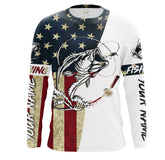 Maxcorners Personalized Bass Fishing American Flag 3D Shirts