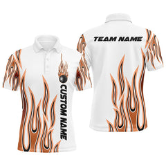 Max Corner Personalized Art Flame Bowling Orange Bowling Ball Custom Bowling Team Shirt