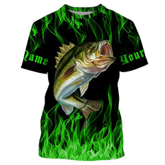 Maxcorners Custom Bass Fishing Jerseys Bass Long Sleeve Fishing Shirts