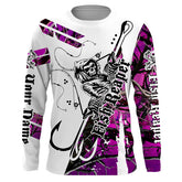 Maxcorner Halloween Fish Reaper Pink Camo Custom Name 3D shirt