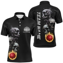 Max Corner Skull Tattoo Flame Bowling jerseys Custom Name And Team Shirt