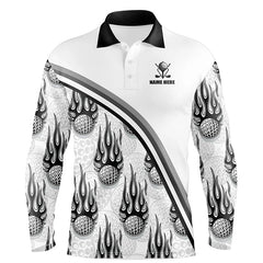 Max Corner Golf balls black flame pattern Mens Golf polo shirts custom name golf clothes for men golfing