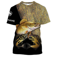 Maxcorners Walleye Fishing Customize Name 3D Shirts