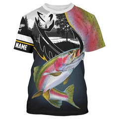 Maxcorners Rainbow Trout Fishing Customize Name All Over Printed Shirts