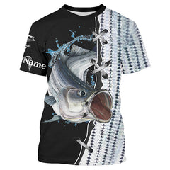 Maxcorners Striped Bass Striper Fishing Customize Name Tournament 3D Shirts