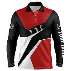 Max Corner Red, white and black Mens golf polo shirts custom golf sport team polo shirts, best mens golf wear