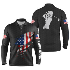 Max Corner Epic Mens golf polo shirts American flag patriotic golf shirts custom polo golf tops for men