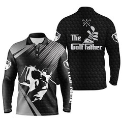 Max Corner Personalized the Golf father Polo Shirts for Men Black golf UPF shirts, gifts for golf lovers