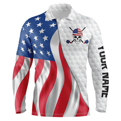 Max Corner Golf Polo Shirts for Men custom American flag golf upf shirts, gifts for golf lovers