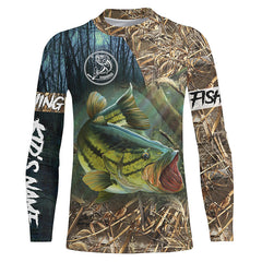 Maxcorners Customize Name Bass Fishing 3D Shirt