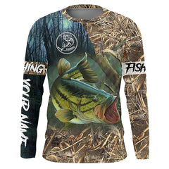Maxcorners Customize Name Bass Fishing 3D Shirt