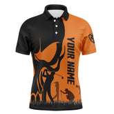 Max Corner Mens golf polos shirts custom name skull golf black shirt jerseys, golf wear for mens