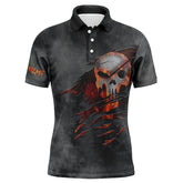 Max Corner Mens golf polo shirts fire golf skull custom name golf outfits men, personalized golf gifts for mens
