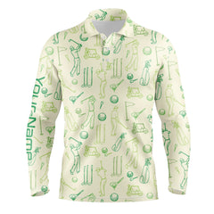 Max Corner Mens golf polo shirts custom funny mens golfer pattern mens green golf polo golfing gifts