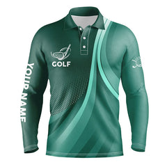Max Corner Mens golf polo shirts custom name Green golf shirt, tournament golf tops for mens