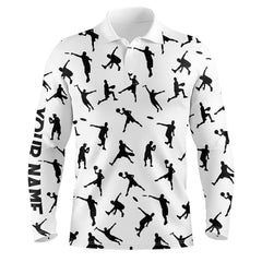 Max Corner White Mens disc golf polo shirt custom disc golf jerseys