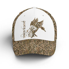Maxcorners Custom Name Duck Hunting Waterfowl Camo Unisex Cap 1