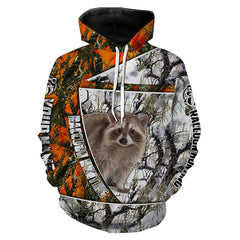 Maxcorners Raccoon Hunting Custom Name All Over Printed Shirt