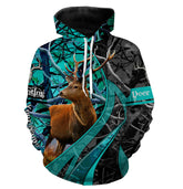 Maxcorners Deer Hunting Camo Custom Name 3D Shirts