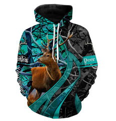 Maxcorners Deer Hunting Camo Custom Name 3D Shirts