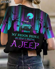 Maxcorners My Broom Broke Light Jeep Hoodie PT12
