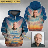 Maxcorners Custom Photo Memorial A Big Piece Of My Heart Lives In Heaven Shirt