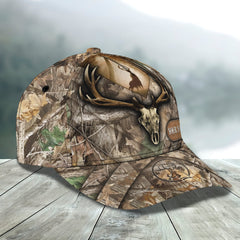 Maxcorners Personalized Deer Skull Hunting Camo Classic Cap