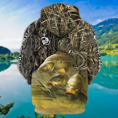 Maxcorners Carp Fishing Personalized Name 3D Shirt