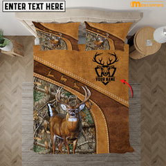 Maxcorners Personalized White Tailed Deer Bedding Set