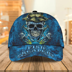 Maxcorners Personalized Name Fishing Reaper Cap