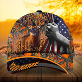 Maxcorners Premium Florapunk Flag Pull Deer Hunting Personalized Hats 3D