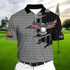 Max Corners Eagle Golf Lover Multicolor Personalized 3D Golf Polo Shirt