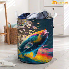 Maxcorners Colorful Fishing All Over Printed Basket