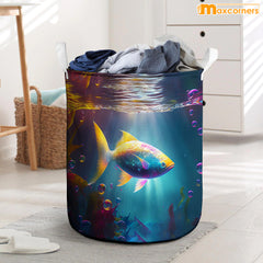 Maxcorners Colorful Fish All Over Printed Basket