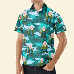 (Photo Inserted) Maxcorners Fishing Man Personalized Hawaiian Shirt