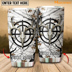 Maxcorners Premium Filipo Ali Deer Hunting Personalized Name Tumbler Multicolor