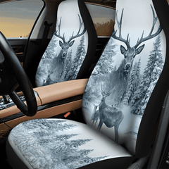 Maxcorners White Deer Hunting Car Seat Cover
