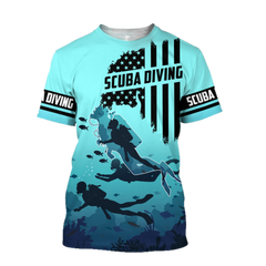 Maxcorners Scuba Diving America All Over Printed Shirt
