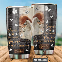 Maxcorners Custom Name Horse Stainless Steel Tumbler 08