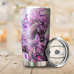Maxcorners Customize Name Beautiful Horse Steel Tumbler