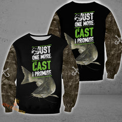 Maxcorners Just One More Cast I Promise Shirt 3D Design All Over Printed