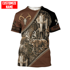 Maxcorners Customized Name Deer Hunting 3D Design All Over Printed
