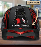 Maxcorners Cat Classic Personalized Name 3D Cap