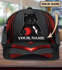 Maxcorners Cat Classic Personalized Name 3D Cap