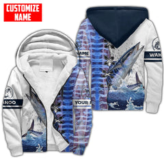 Maxcorners Wahoo Fish Gone Fishing Personalized Name 3D Shirt