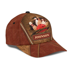 Maxcorners Bowling Classic Personalized Name 3D Cap