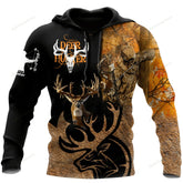 Maxcorners Deer Hunter 3D Over Printed Hoodie