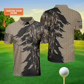 Max Corners Ripped Vintage Golfing Clubs Skull Camouflaged Men 3D Custom Polo Shirt