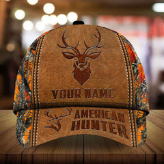 Max Corners American Hunter Leather Pattern 3D Multicolor Personalized Cap