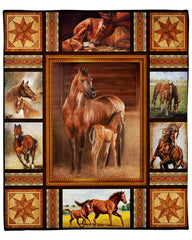 Maxcorners Beautiful Horse Mom - Blanket